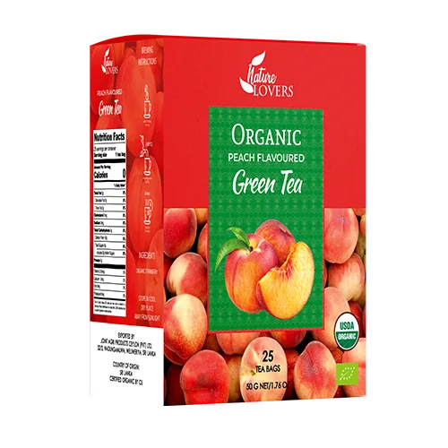 Organic Peach Flavoured Green Tea