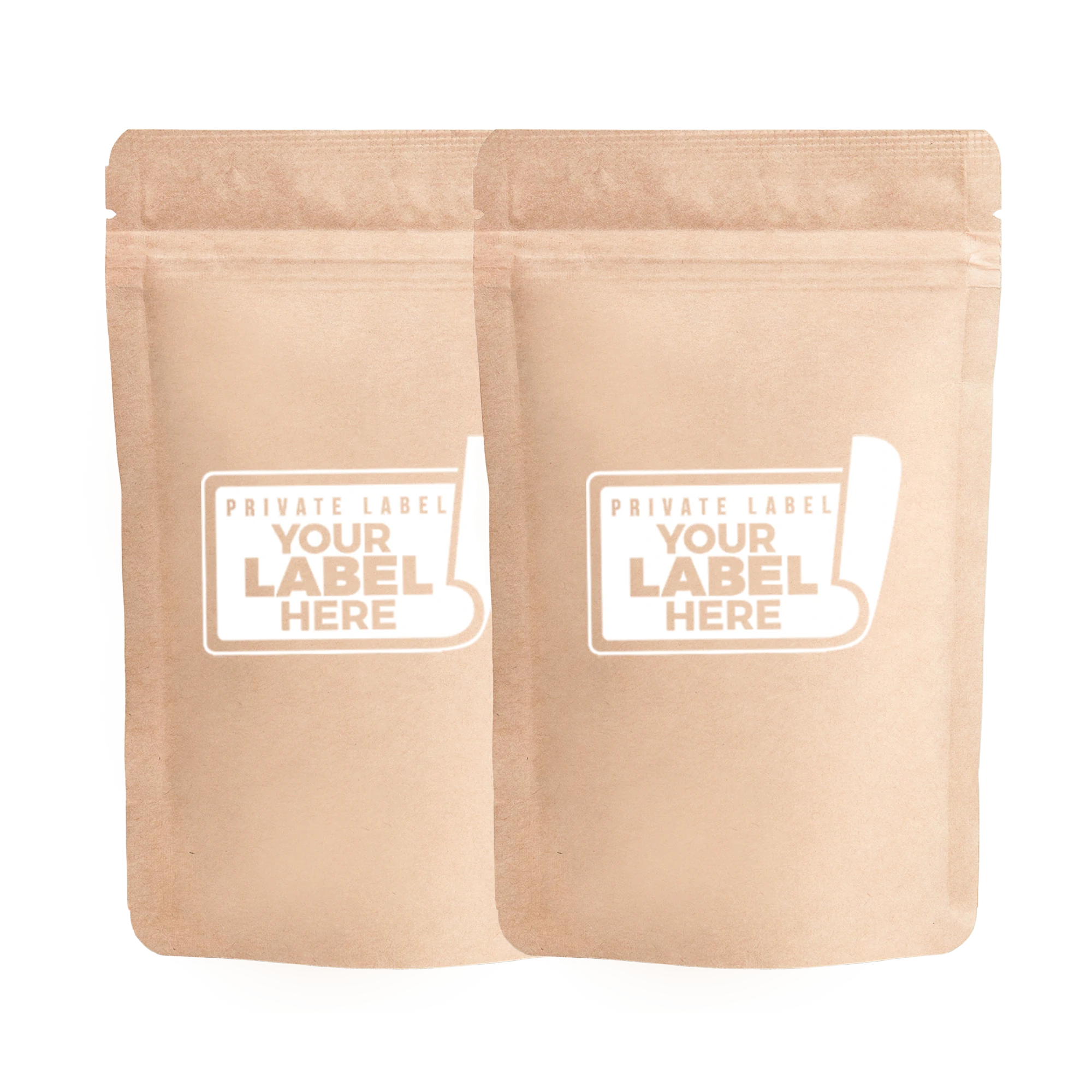 Craft Paper Pouch with Aluminium Inner Liner - without Label