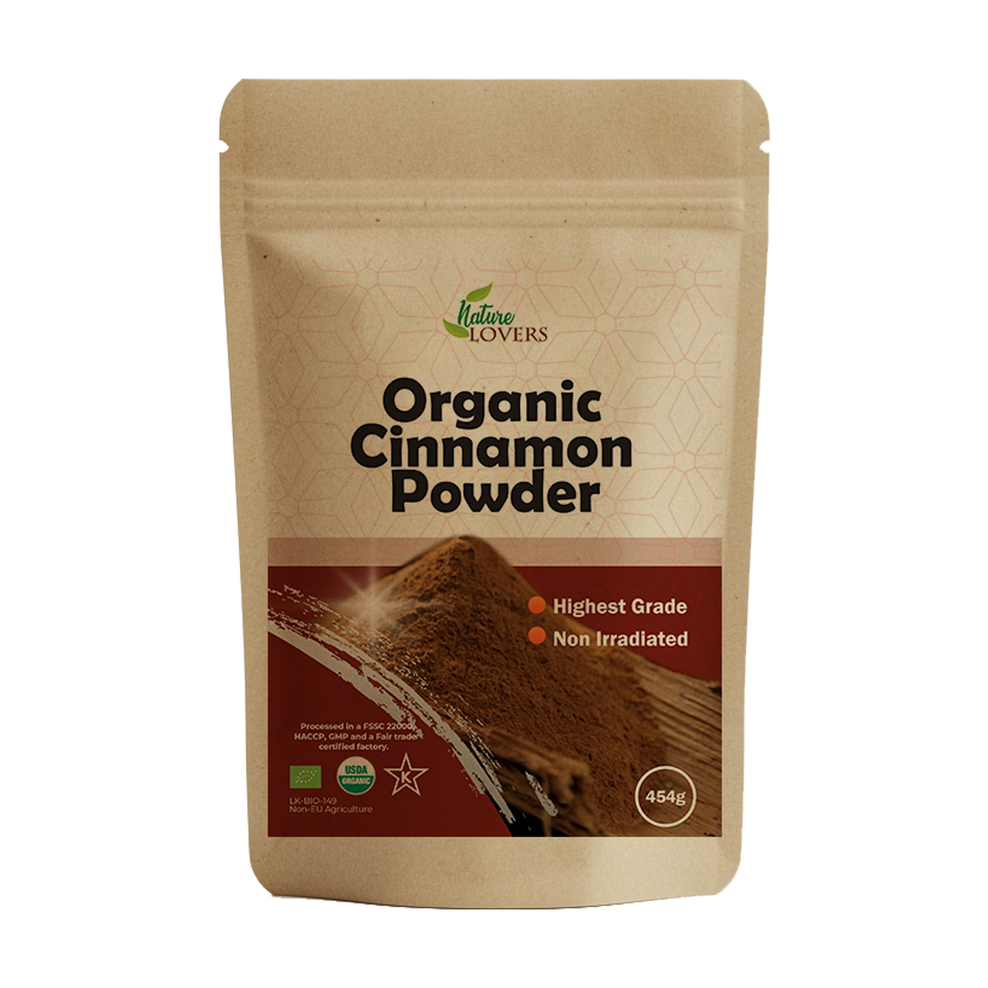 Printed Craft Paper Pouch With Printed Label