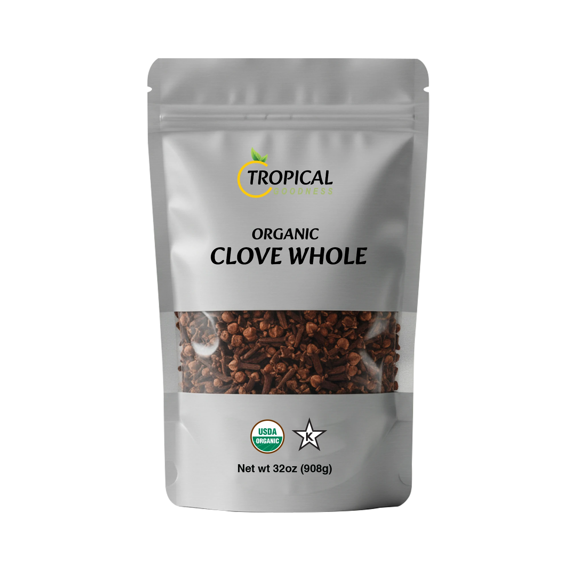 Transparent or Metallic Stand-Up Zipper Pouch - with Label