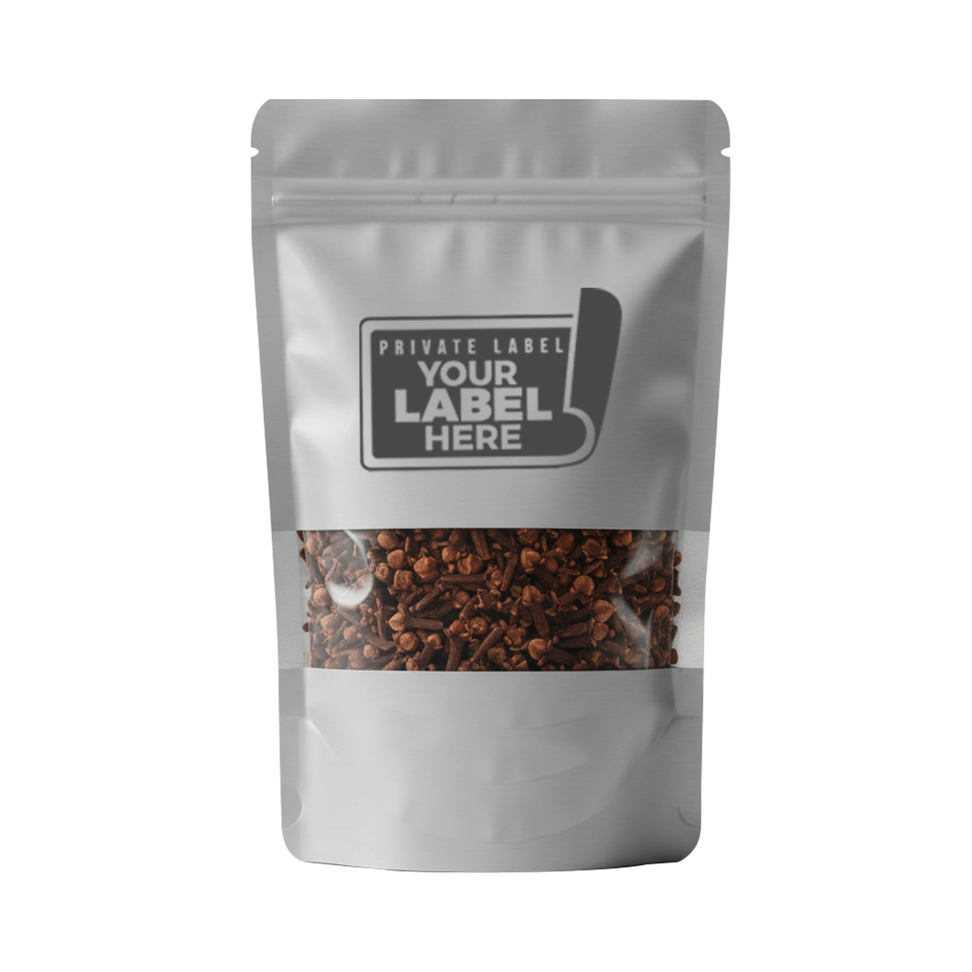 Transparent or Metallic Stand-Up Zipper Pouch - without Label