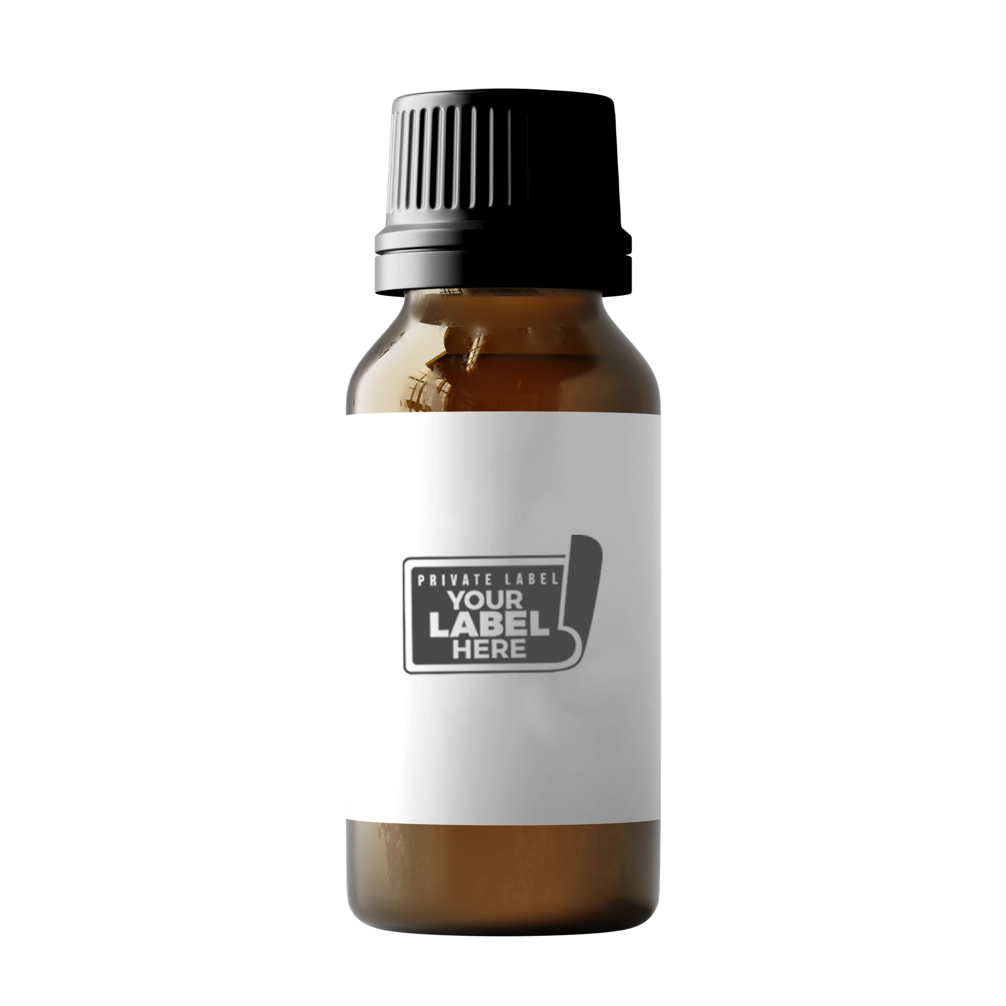 Amber Glass Bottle Plastic Lid With Induction Seal