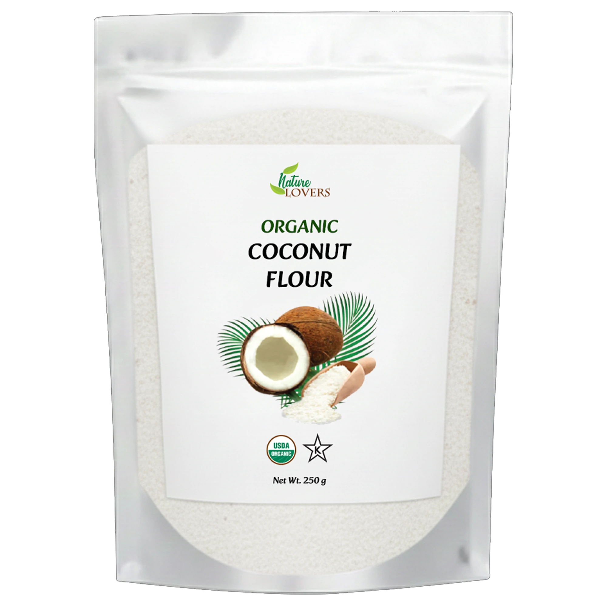 Coconut Flour Transparent Pouch