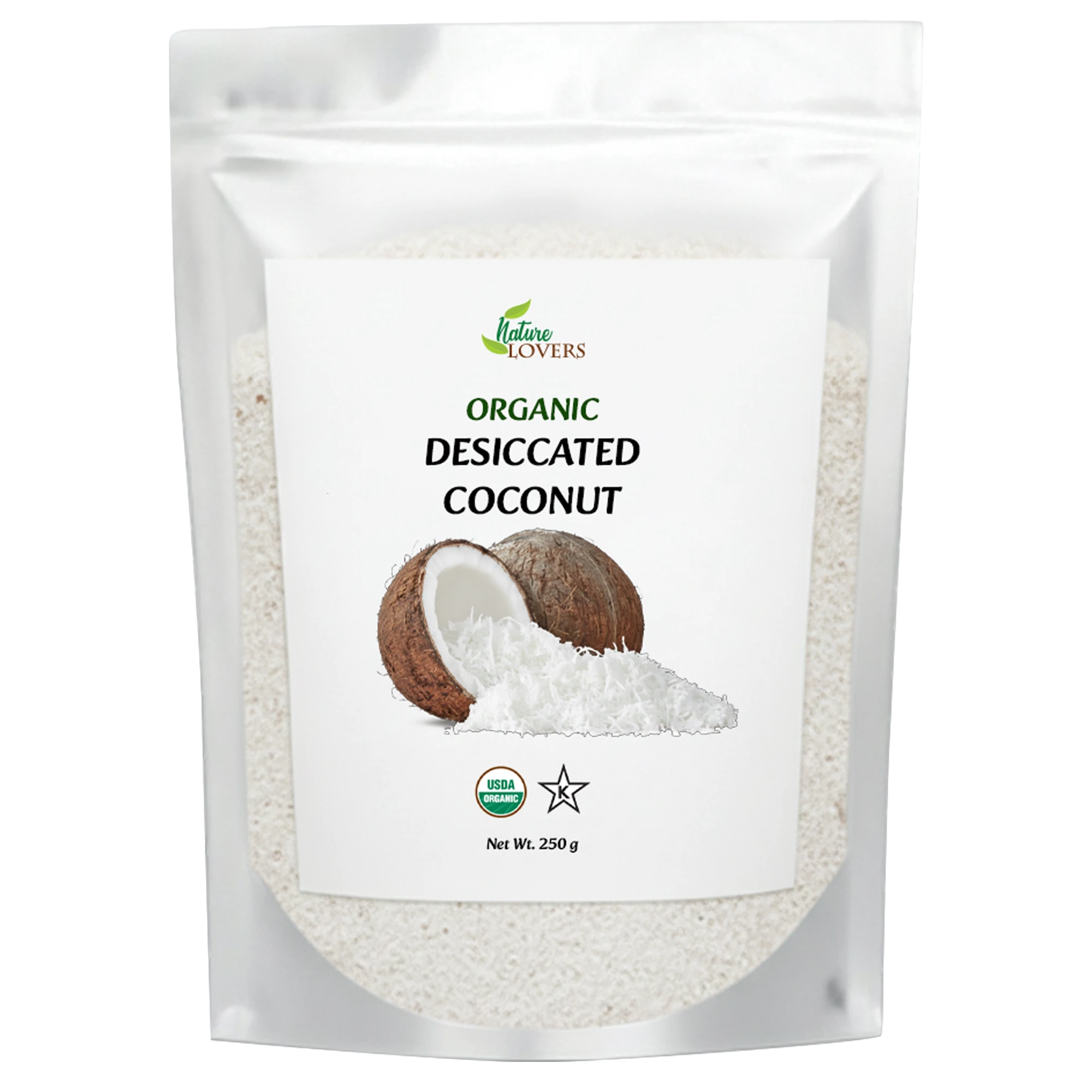 Desiccated Coconut Transparent Pouch