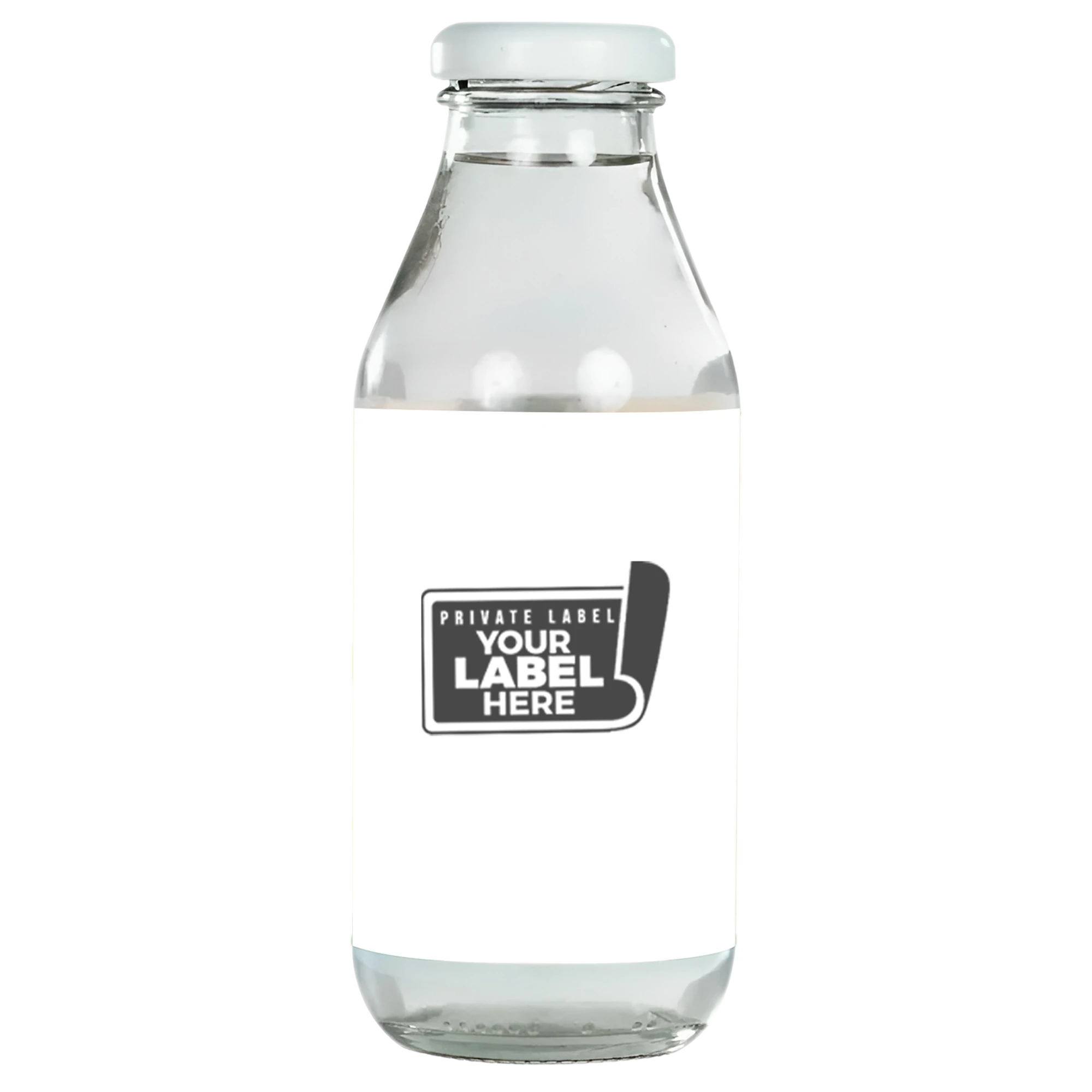 King Coconut Water Round Glass Bottle