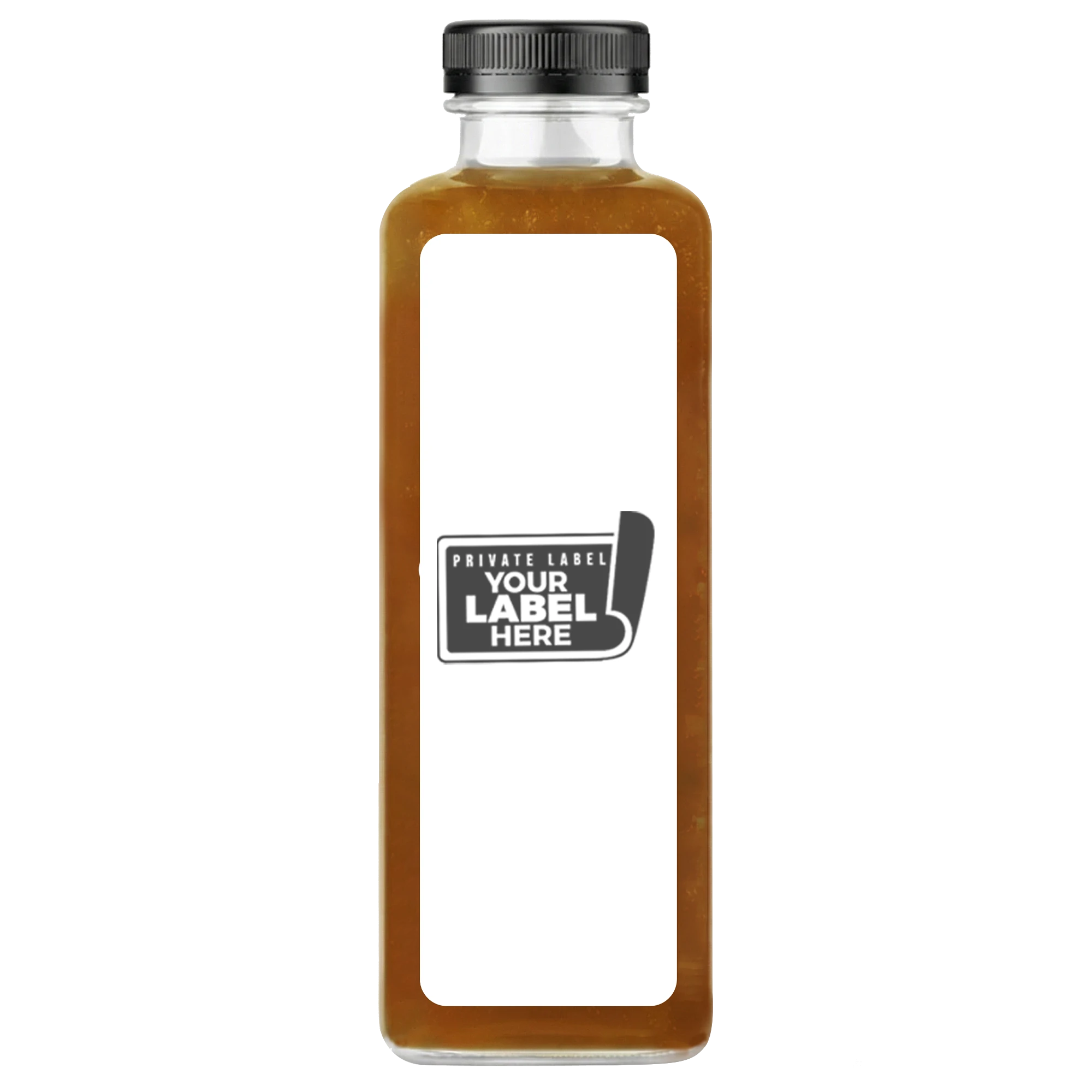 Coconut Syrup Square Glass Bottle