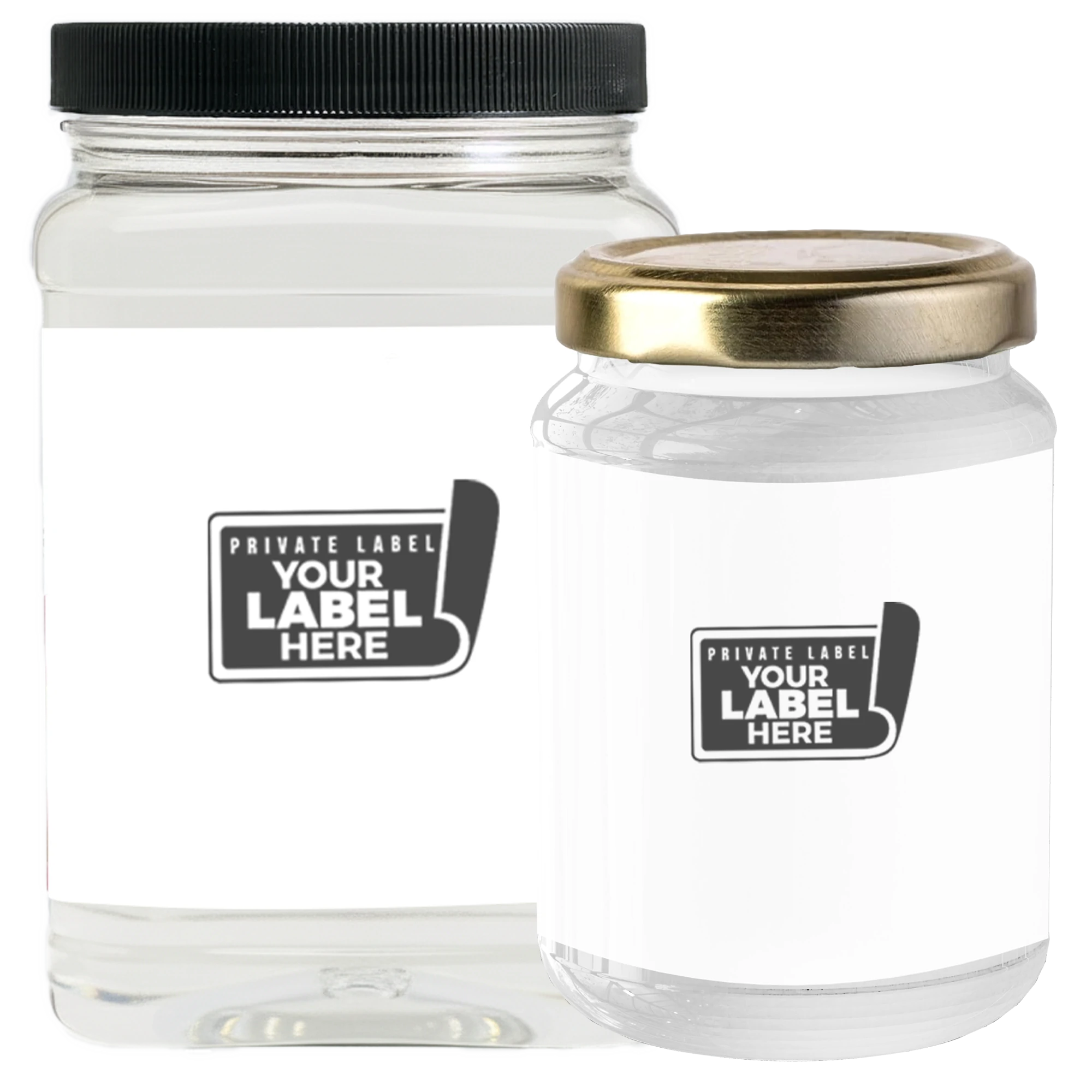 Virgin Coconut Oil Glass Jar And PET Bottle